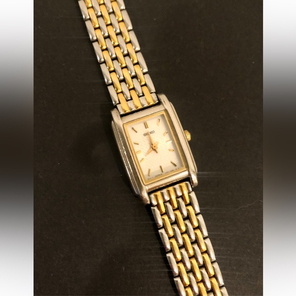 Seiko Gold and Silver Rectangular Watch - Picture 1 of 2
